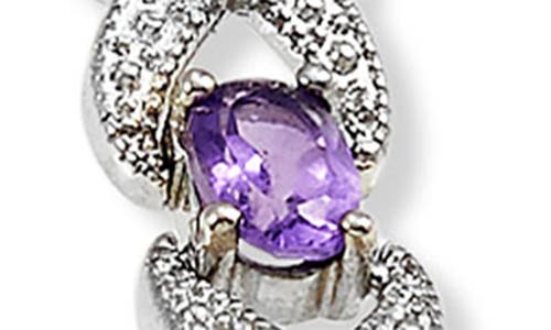 Savvy Cie Jewels Diamond & Amethyst Bracelet In Amethyst/silver