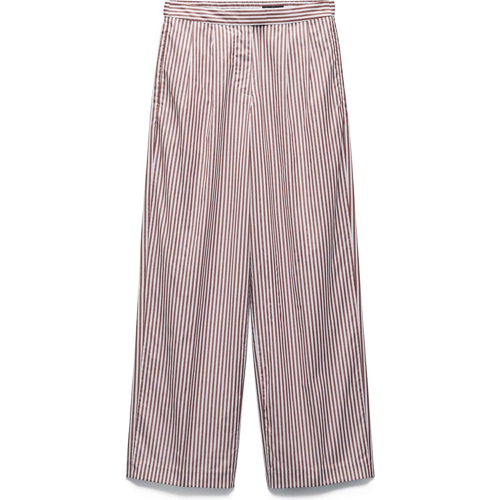 Rag & Bone Brown Lacey Trousers In Brown Stripe