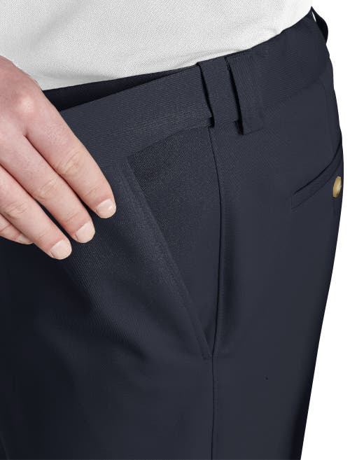Oak Hill Microfiber Waist-relaxer Pants In Navy