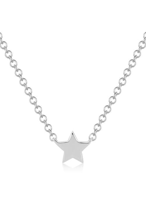 EF Collection Baby Star Pendant Necklace in White Gold at Nordstrom, Size 18