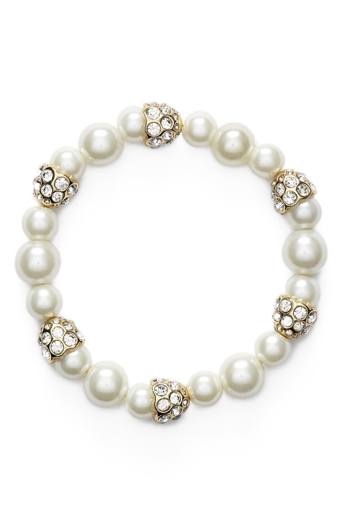 Anne Klein 'Pearl Perfection' Faux Pearl Stretch Bracelet Nordstrom