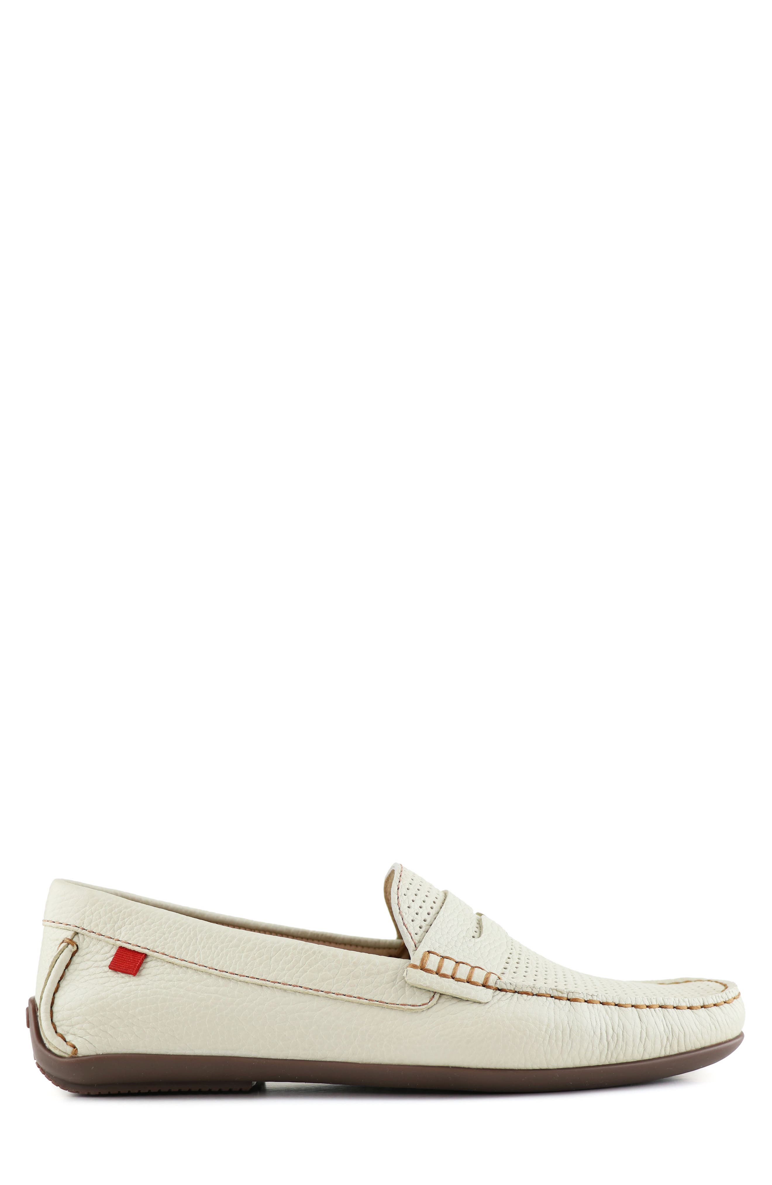 Marc Joseph New York Union Street Penny Loafer in Off White Grainy