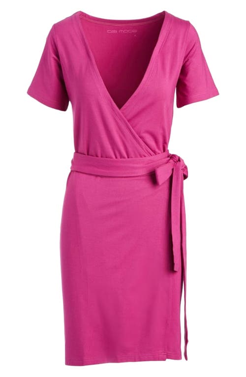 Jersey Wrap Dress in Pink