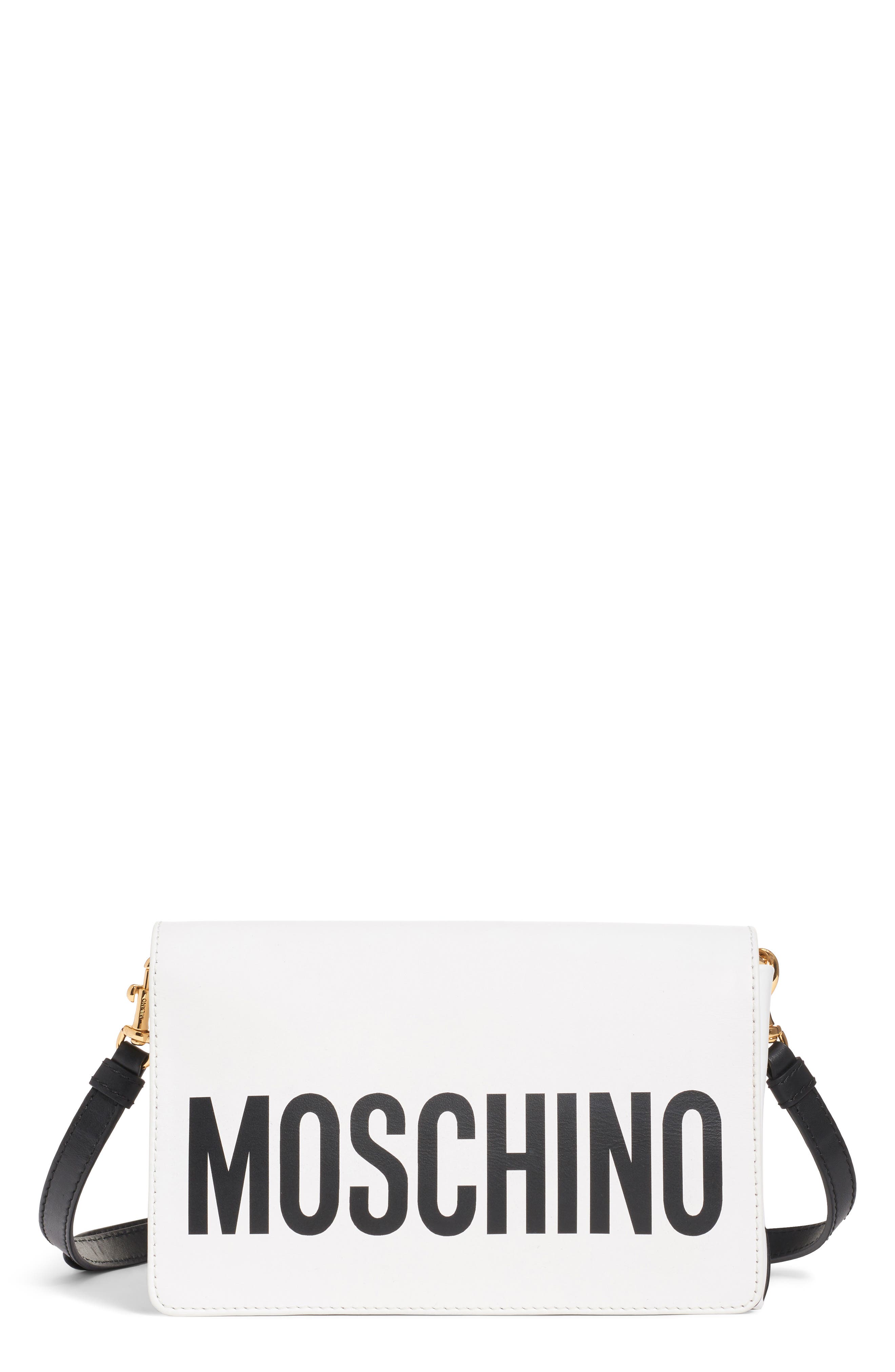 moschino logo crossbody bag