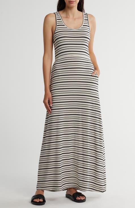 Stripe Knit Maxi Dress