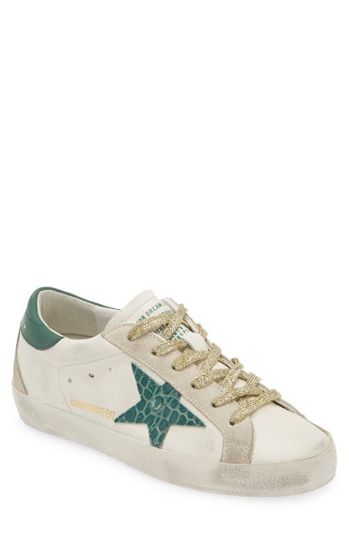 Golden Goose Super-Star Sneaker White/Dark Green at Nordstrom,