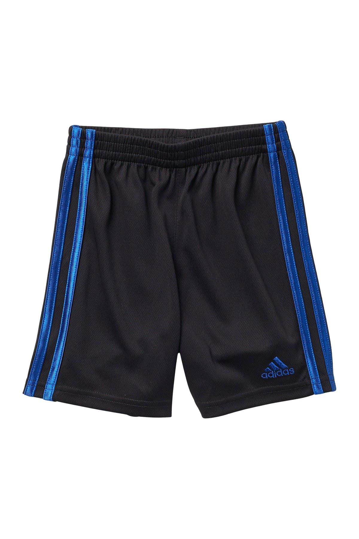 Adidas Originals Kids' 3 Stripe Mesh Shorts In Blk/blue
