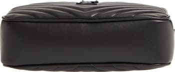 Saint Laurent Lou Matelassé Leather Camera Bag in Black