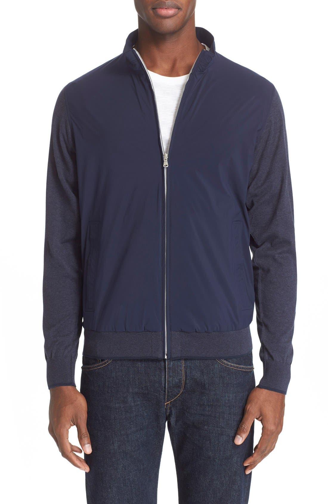 Paul & Shark Mixed Media Track Jacket Nordstrom