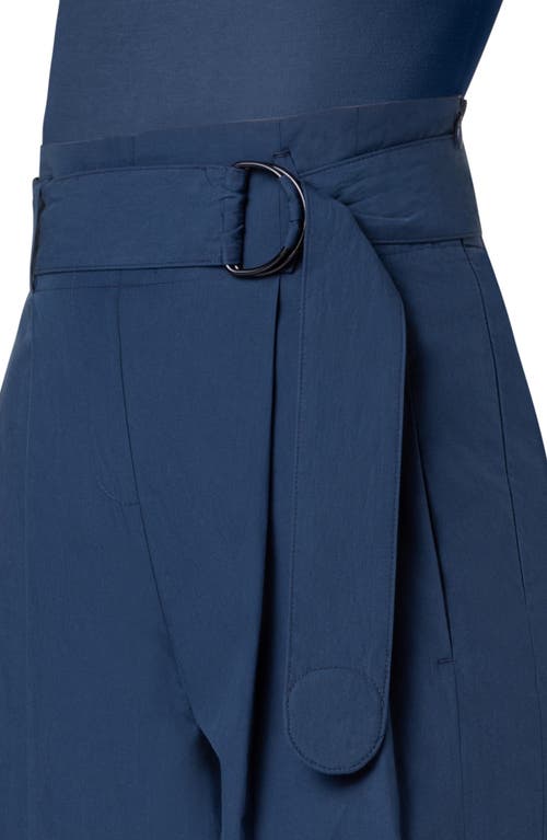 Akris Punto Fiorellina Belted Bermuda Shorts In Ink