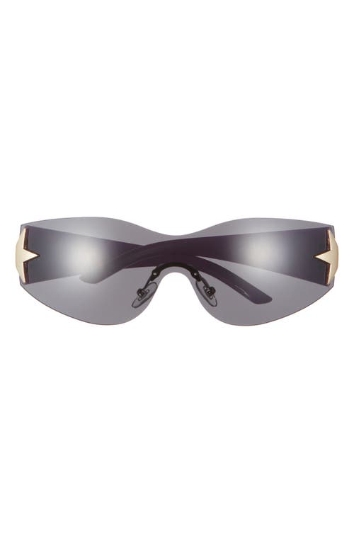 BP. Rimless Star Shield Sunglasses in Black- Purple at Nordstrom