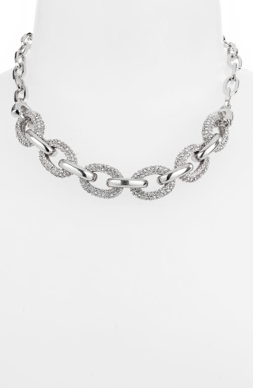 Nordstrom Pavé Crystal Bold Link Chain Necklace In Clear- Rhodium