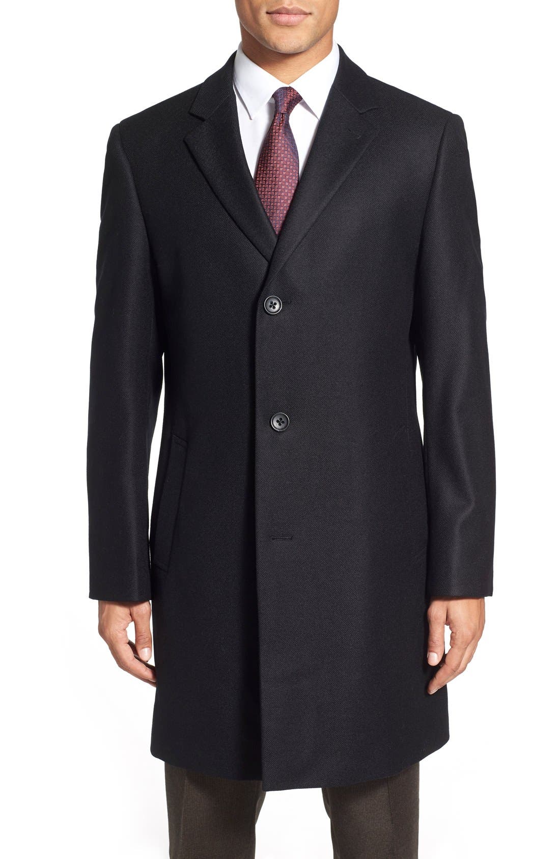 Nordstrom Men's Shop 'Sydney' Wool Twill Topcoat Nordstrom
