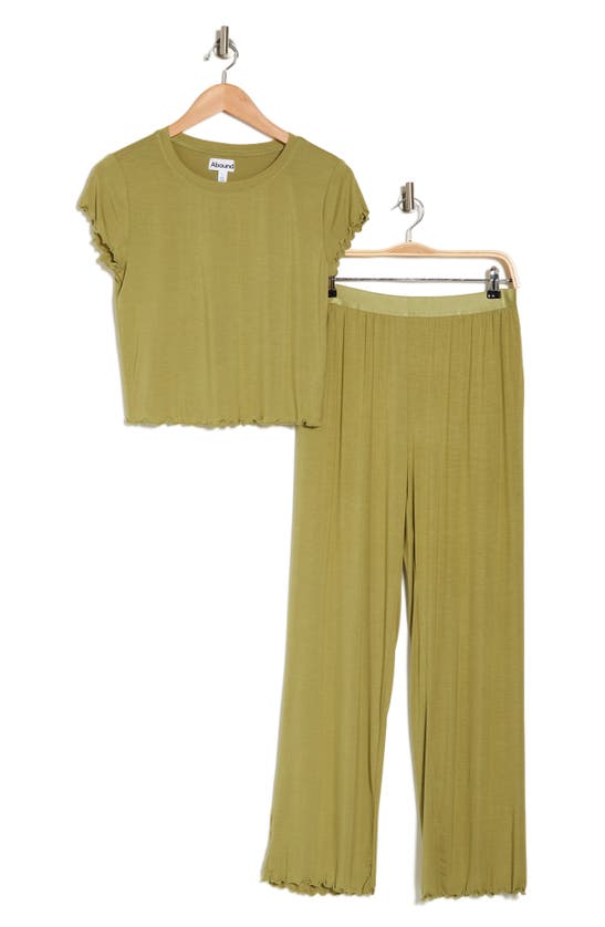 Shop Abound After Hours Cap Sleeve Top & Pants Pajamas In Olive Fir