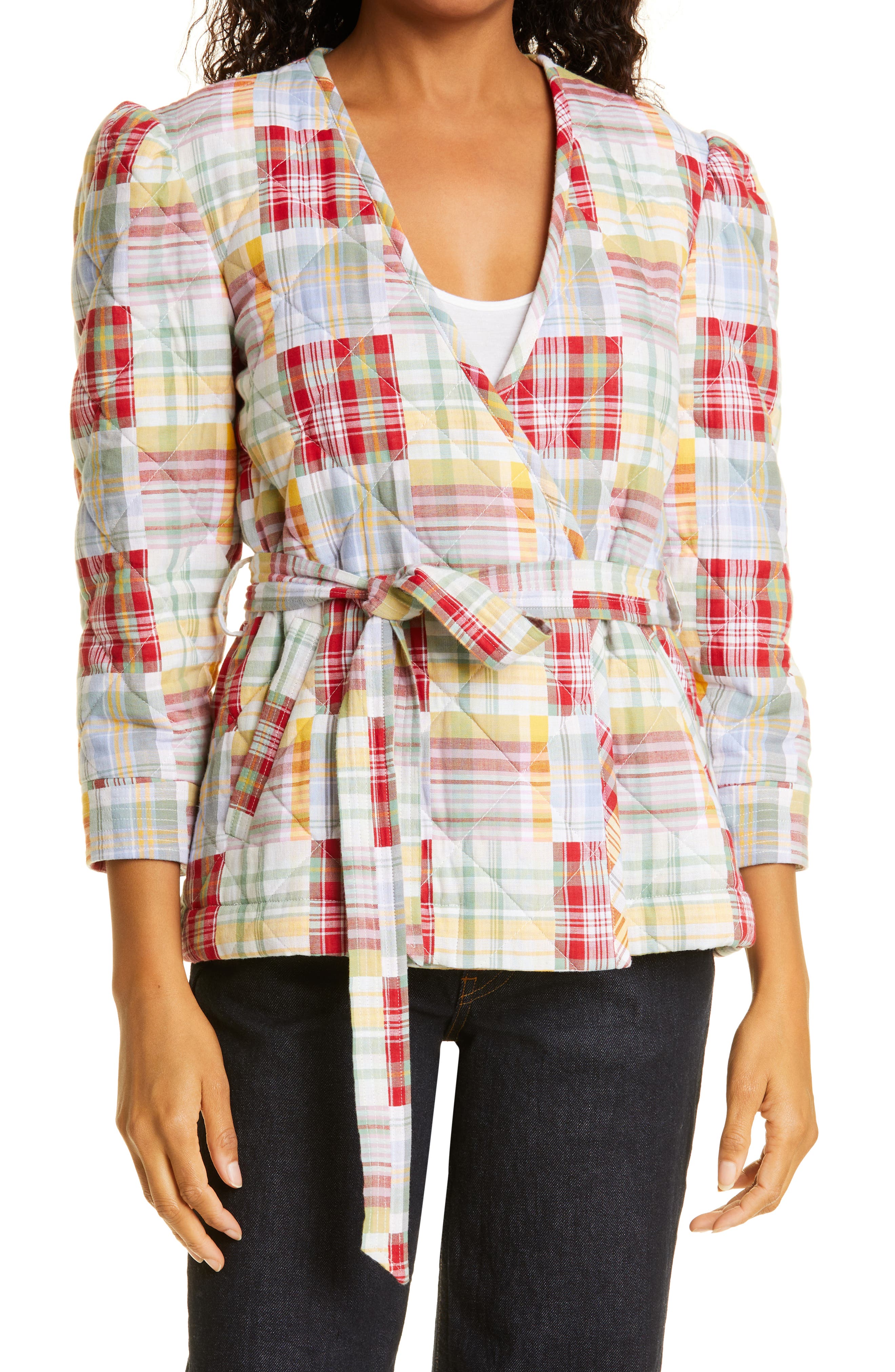 quilted wrap jacket