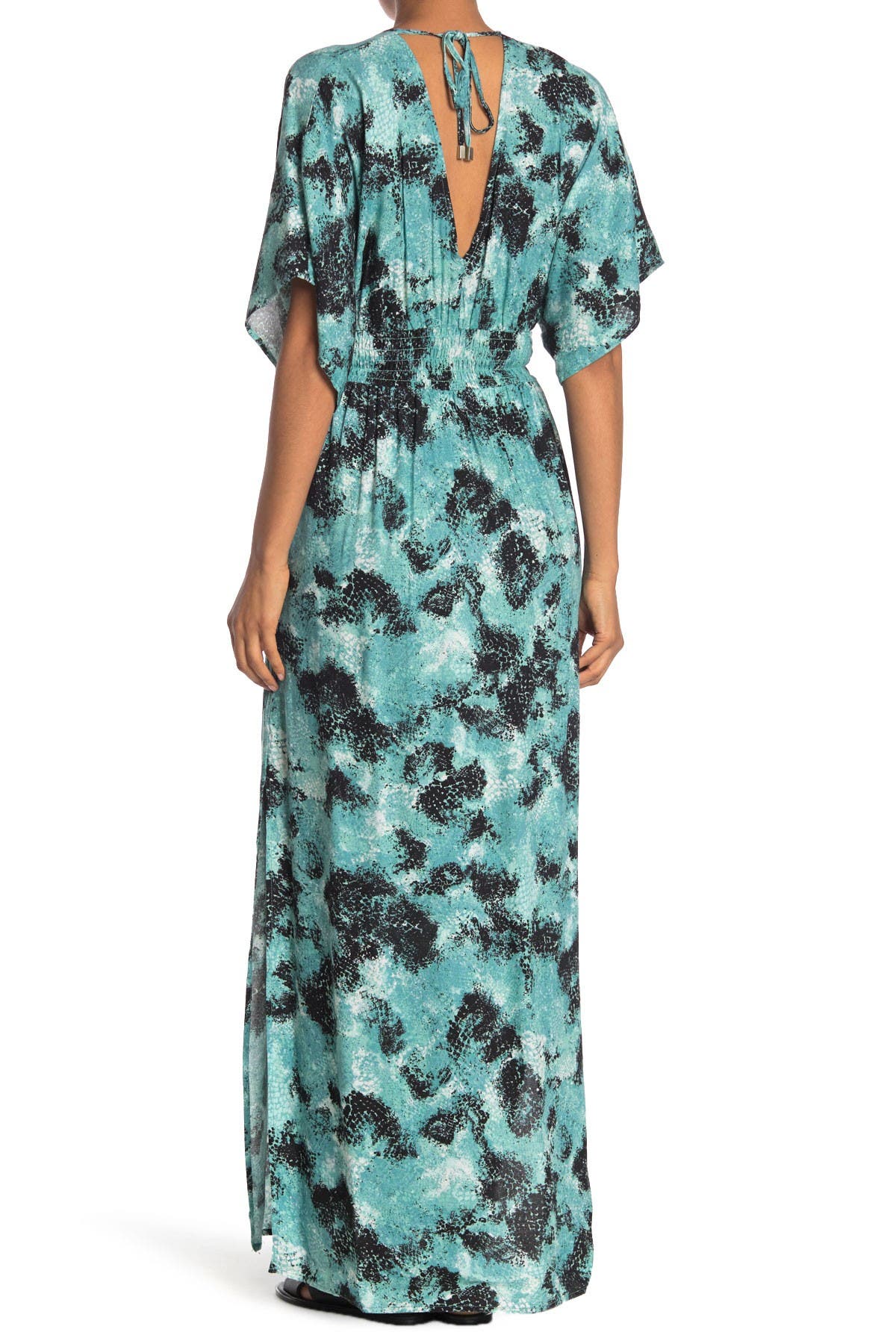 love stitch gauze kimono maxi dress