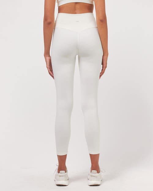 Shop Rebody Active Hybrid Cloudlux Leggings 25" High Waist In Off White