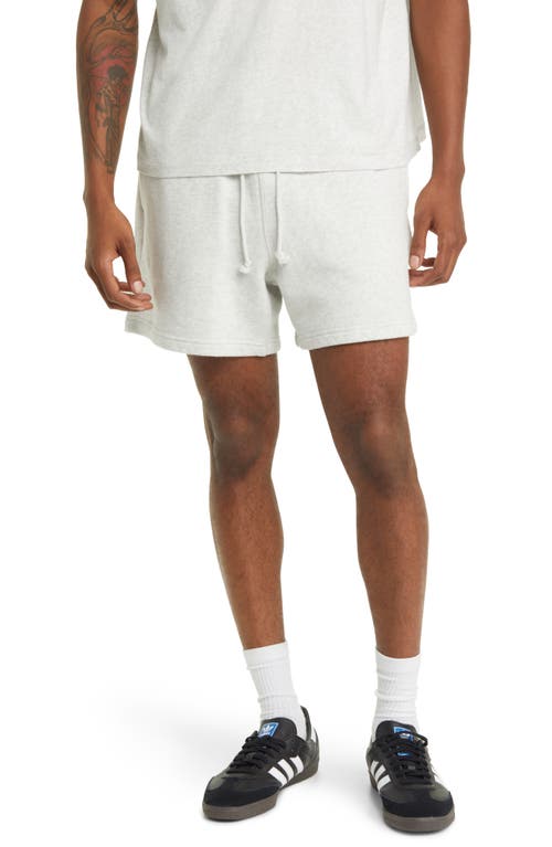 Core Organic Cotton Brushed Terry Sweat Shorts in Vintage Ash Grey