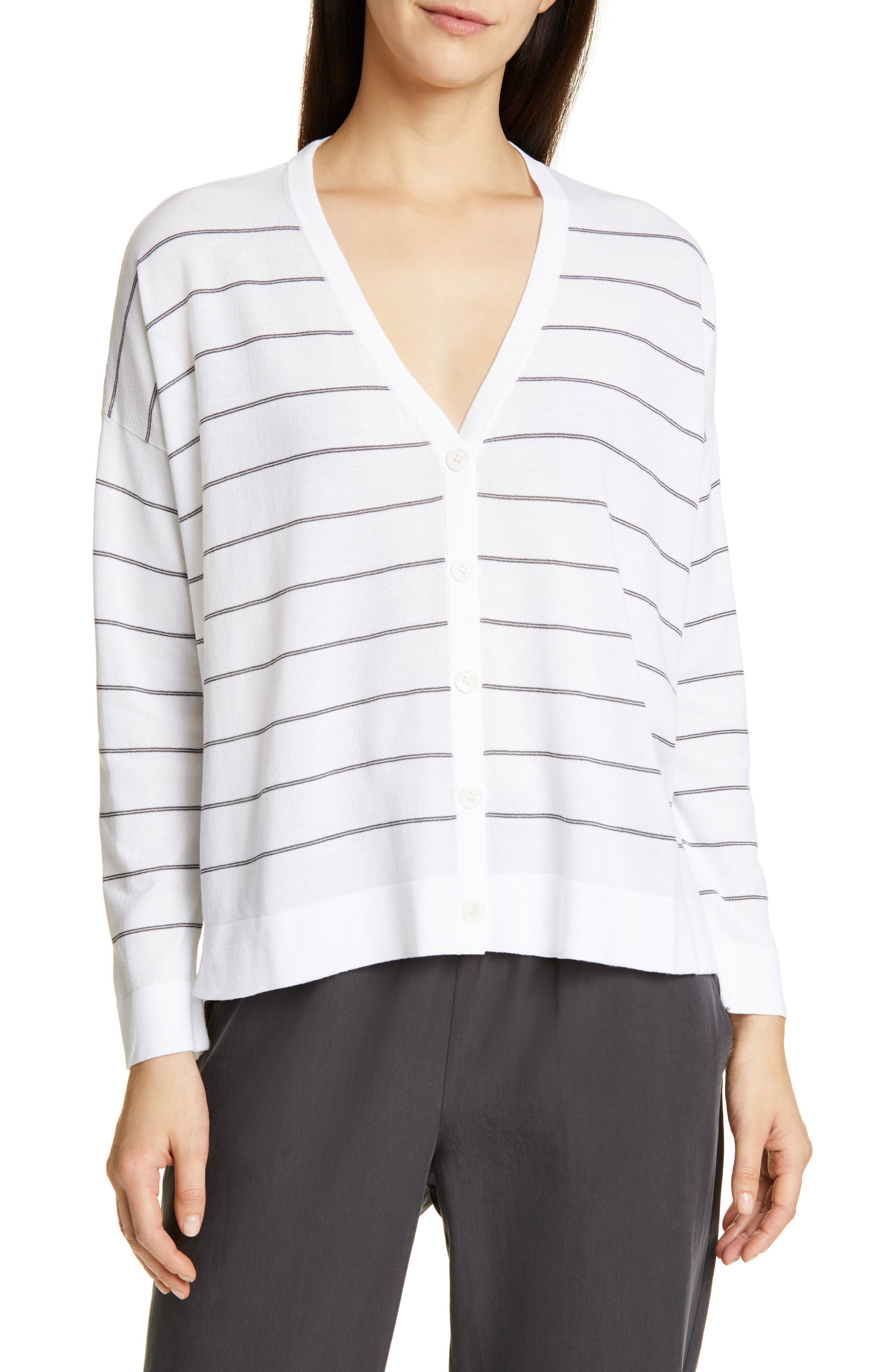 boxy v neck cardigan