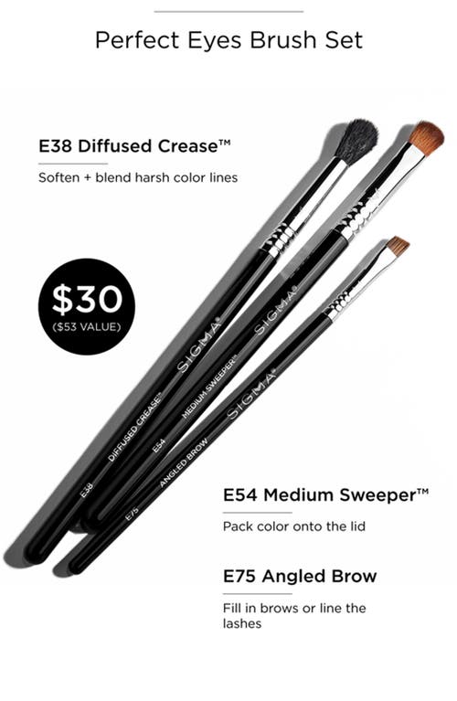 Shop Sigma Beauty Perfect Eyes Brush Set $53 Value In No Color