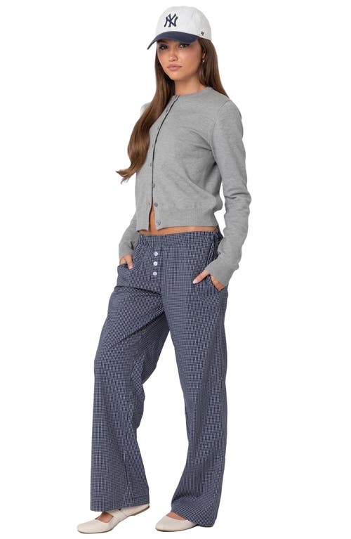 Shop Edikted Shlo Crop Cardigan In Gray-melange