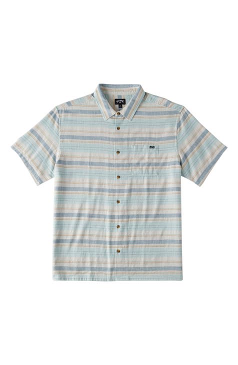 Kids' All Day Stripe Short Sleeve Button-Up Shirt (Big Kid)