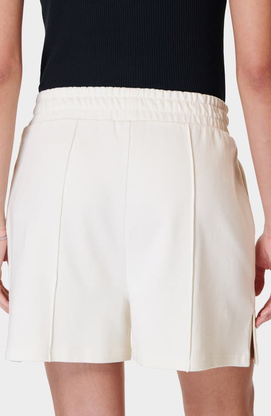 Shop Sweaty Betty After Class Cotton Blend Shorts In Lily White