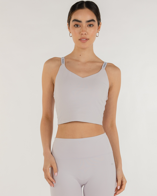 Shop Rebody Active Maia Cloudlux Longline Bra In Lilac Quartz