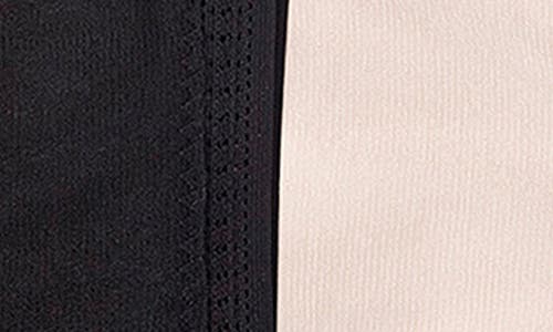 On Gossamer 5-pack Mesh High Cut Briefs In Black/champagne
