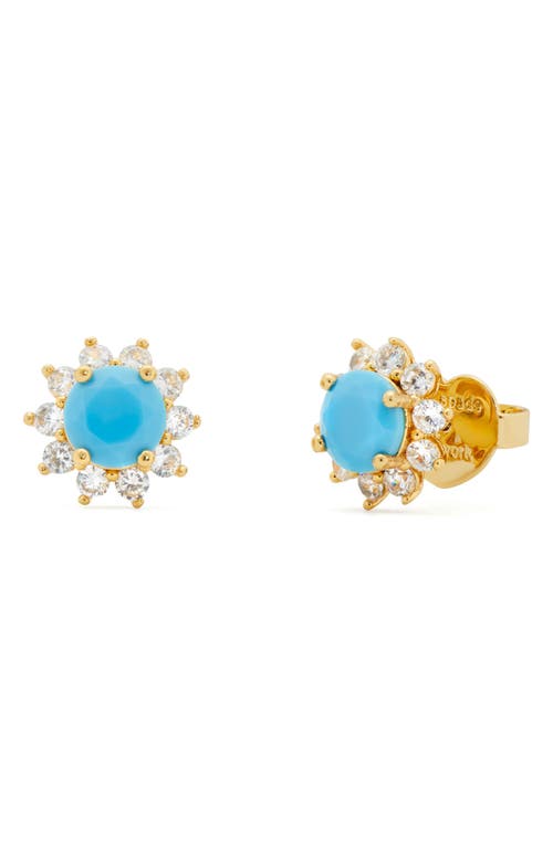 Kate Spade New York halo stud earrings in Turquoise at Nordstrom