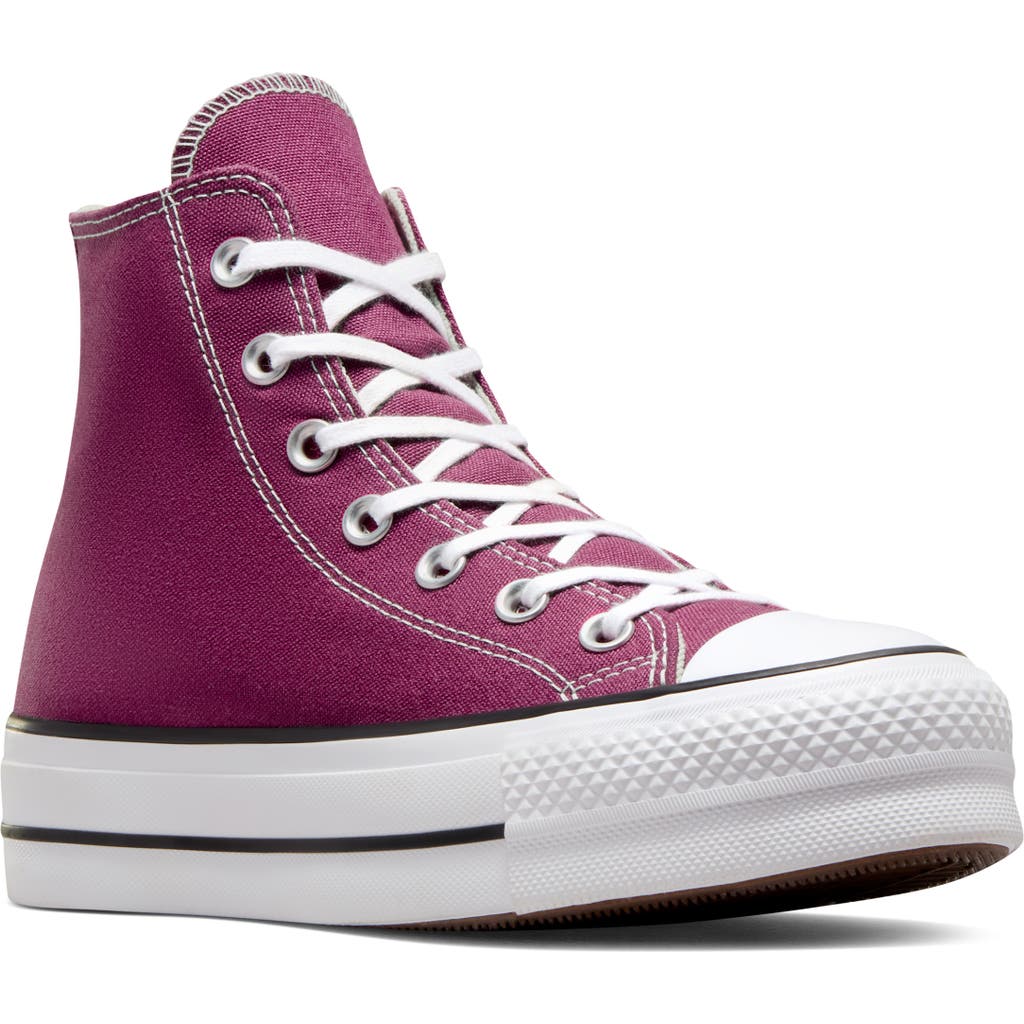 Converse Chuck Taylor® All Star® Lift High Top Platform Sneaker In Legend Berry/white/black