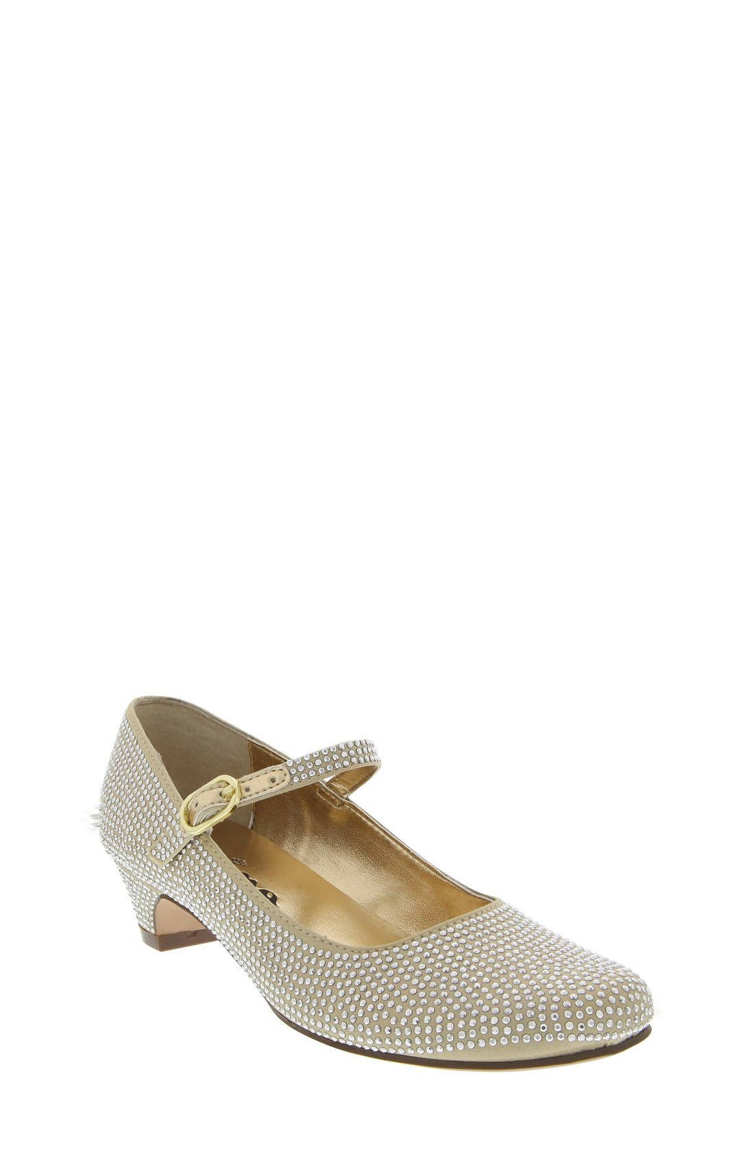 Nina Zellia Little Girls Mary-jane In Gold Sat/s