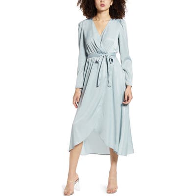 Vero Moda Julia Wrap Midi Dress, Grey