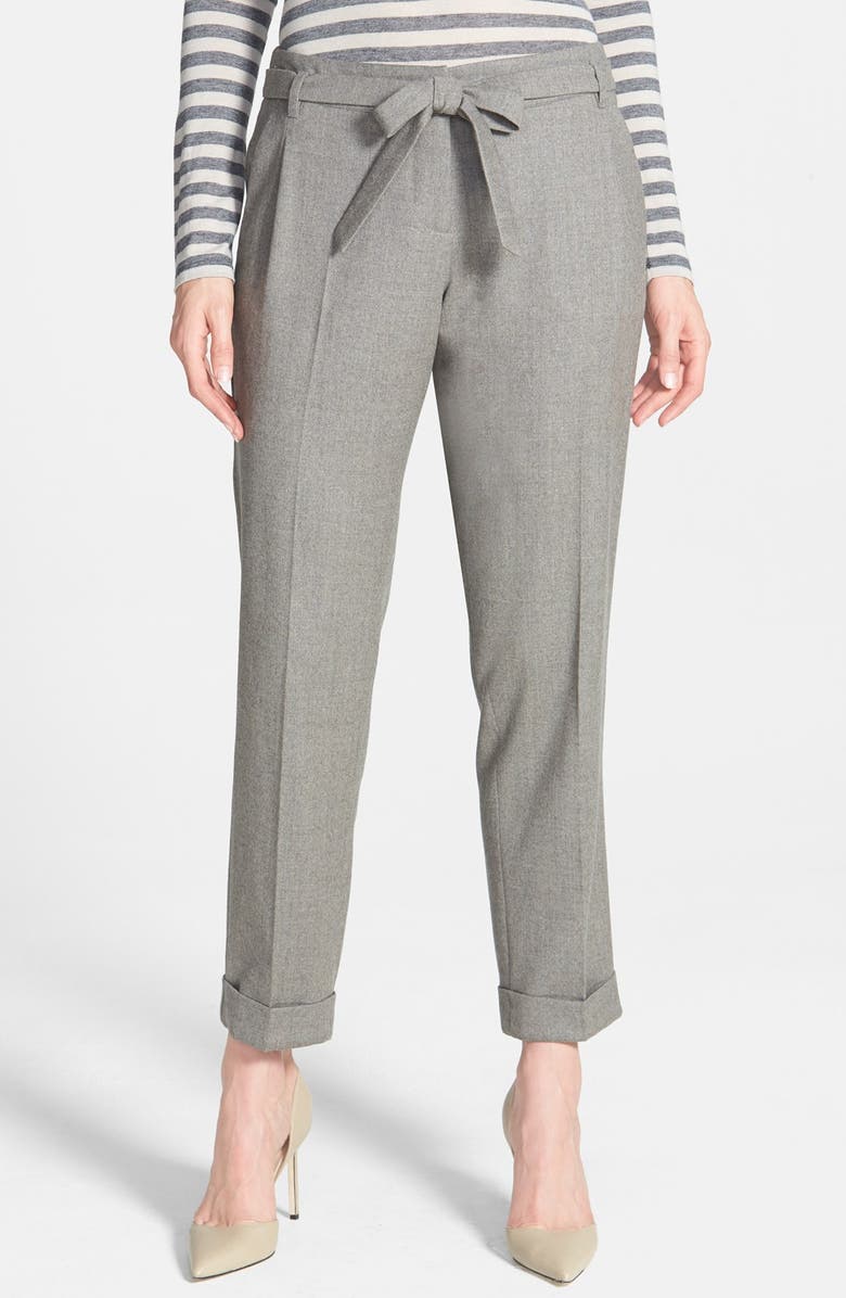 Weekend Max Mara 'Uovo' Tie Front Cuff Ankle Pants | Nordstrom