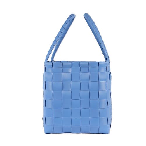 Shop Handed By Paris Recycled Plastic Tote Bag In Cornflower Blue