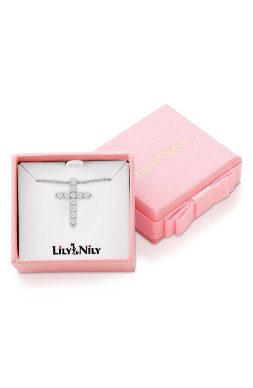 LILY NILY LILY NILY KIDS' CUBIC ZIRCONIA CROSS PENDANT NECKLACE
