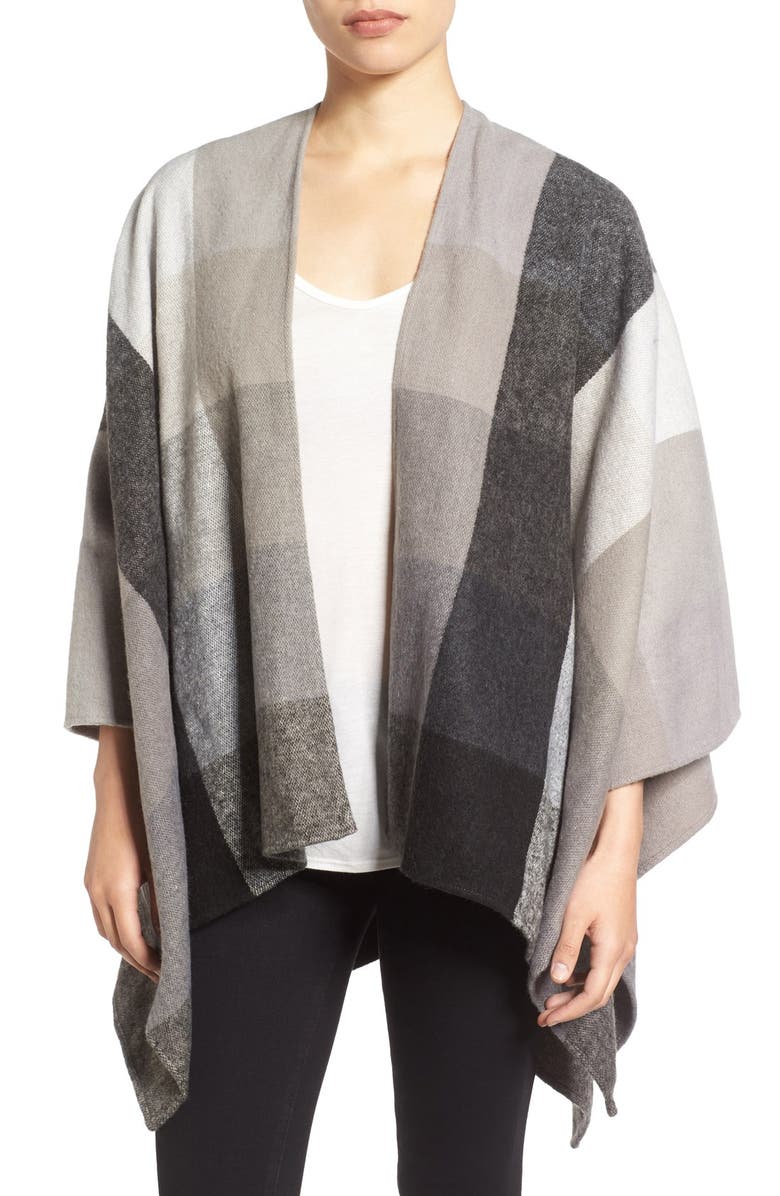 Nordstrom Check Woven Poncho | Nordstrom