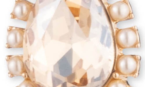 Shop Marchesa Precious Imitation Pearl Drop Earrings In Gold/pearl