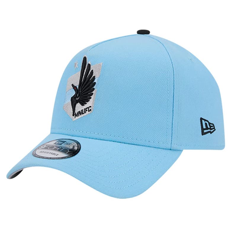 Shop New Era Light Blue Minnesota United Fc 2024 Kick Off Collection 9forty A-frame Adjustable Hat