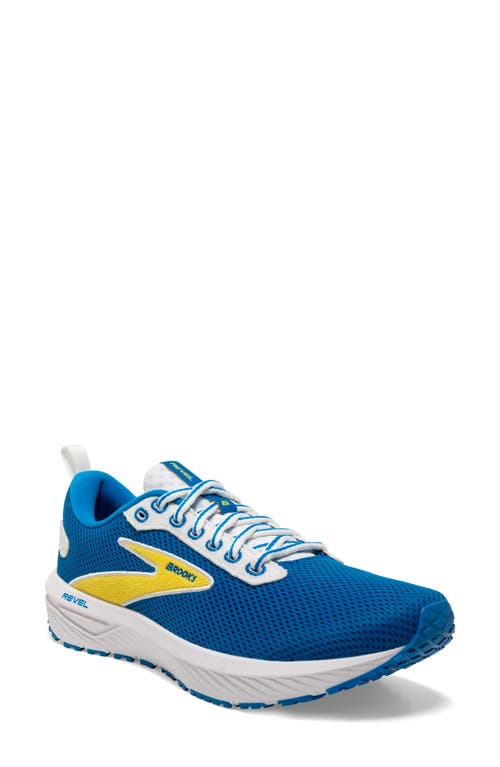 Brooks Revel 6 Running Shoe In Blue/yellow