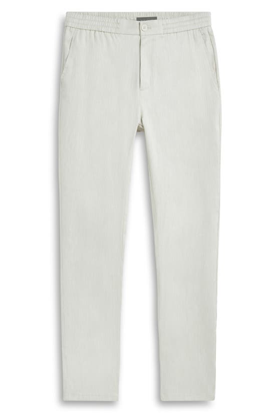 Shop Bugatchi Stretch Cotton & Linen Pants In Stone