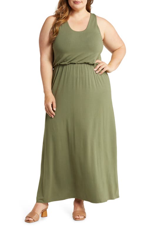 caslon(r) Sleeveless Maxi Dress in Green Sorrel