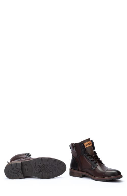 Shop Pikolinos York M2m Lace-up Cap Toe Boot In Olmo