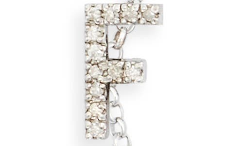 Meshmerise Diamond Initial Bezel Bracelet In White-f