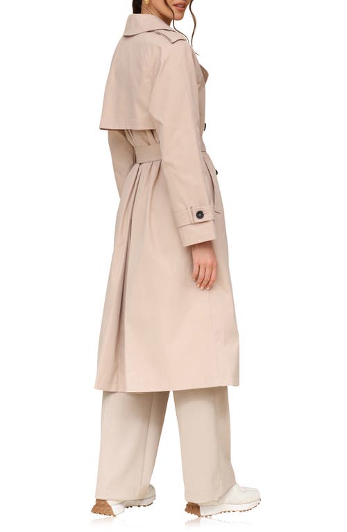 Shop Avec Les Filles City Relaxed Water Resistant Belted Trench Coat In Tan