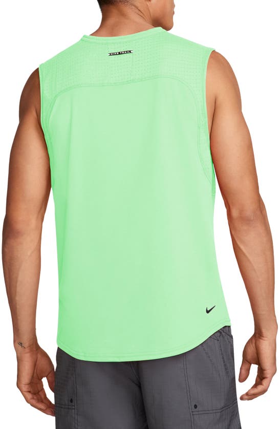 Shop Nike Dri-fit Solar Chase Trail Running Sleeveless T-shirt In Vapor Green/ Neutral Olive