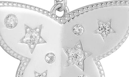 Sphera Milano Cubic Zirconia Butterfly Pendant Necklace In Silver