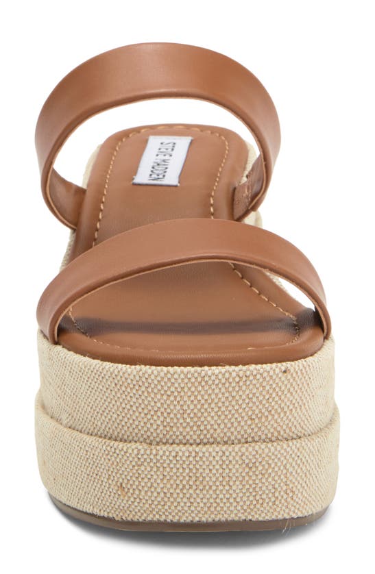 Shop Steve Madden Merrcer Platform Slide Sandal In Cognac