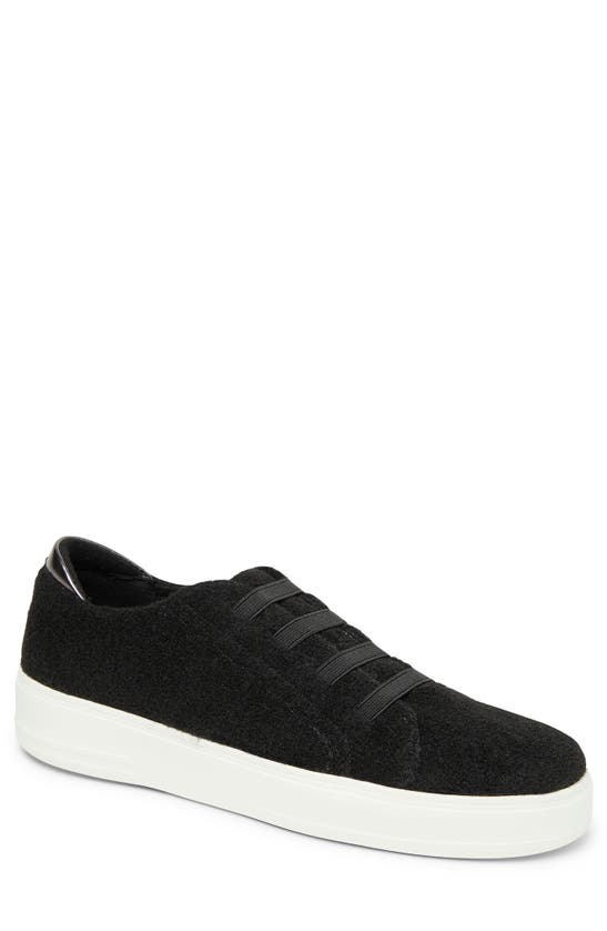 Original Comfort By Dearfoams Sport Foam Elastic Lace Slip-on Sneaker In Black