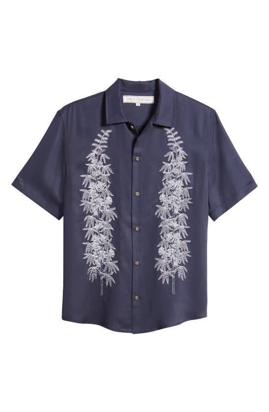 One Of These Days Stocks Camp Shirt In Navy